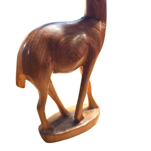 Vtg Hand Carved 7.5” Wood Antelope Deer Gazelle Statue/Figurine Made in Kenya Ta - Picture 8 of 11